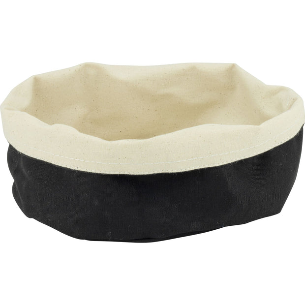 Textile bread basket "Black-Latte" 25x18cm