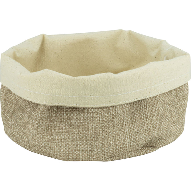 Round textile bread basket "Beige" 20x12cm