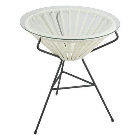 Outdoor table "Paia" cream 50x55cm