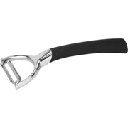 Horizontal vegetable peeler with black handle