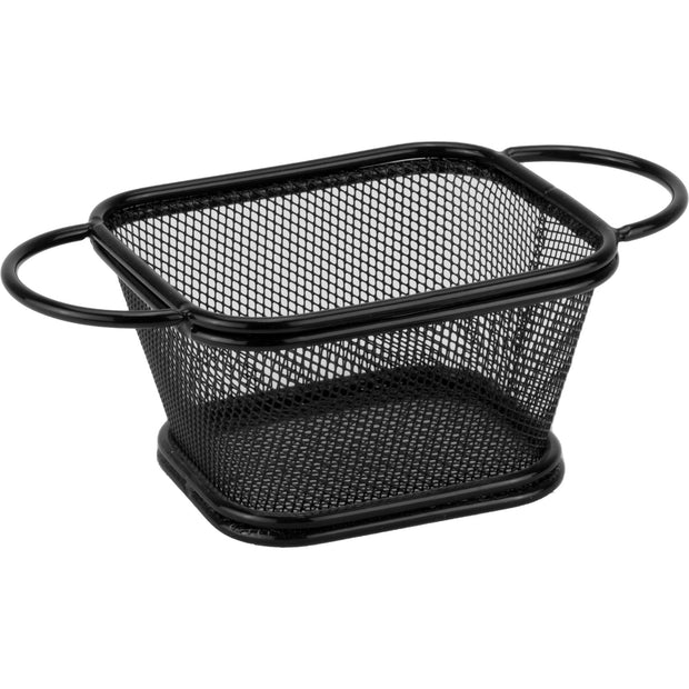 Rectangular metal serving basket "Black" 10.5x9cm