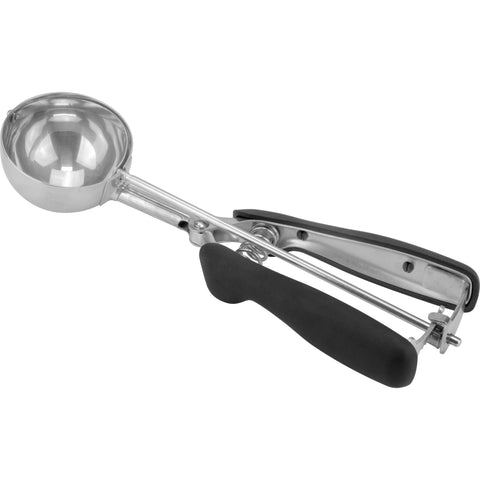 Ice cream scoop with spring loaded black squeeze handle 6cm