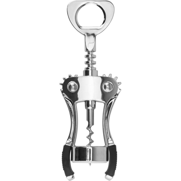 Wing lever corkscrew bottle opener