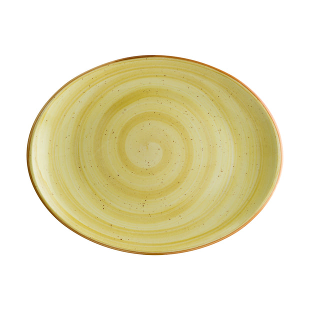 Aura Amber Moove oval dish 31x24cm