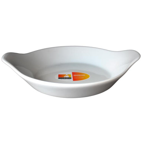 Ceramic round bowl with handles 18x3.5cm