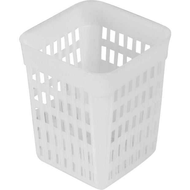 Square plastic cutlery holder 10.7x10.7cm