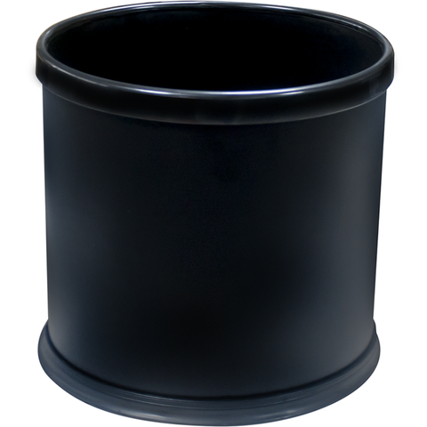 Oval indoor bin with removable ring for liner black 28cm