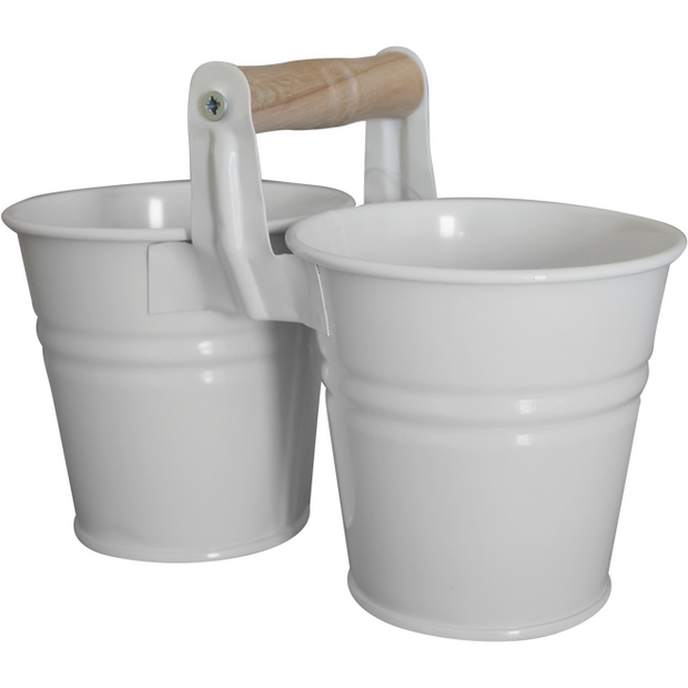 Two mini buckets with a handle 10cm
