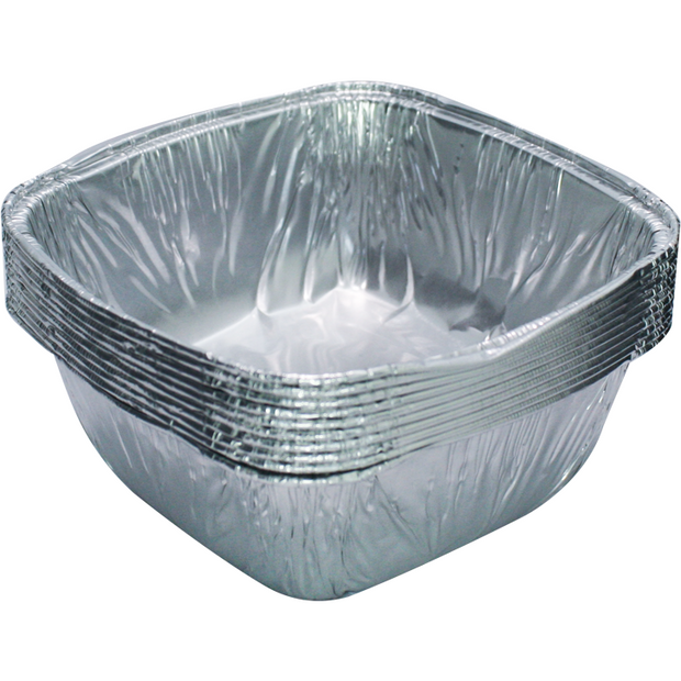 Square aluminium tray