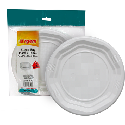Disposable plastic plates 21cm