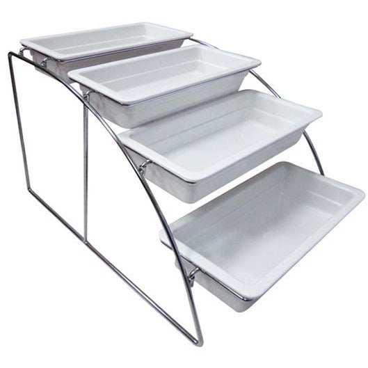 GN 1/3 container stand with four levels 52.5cm