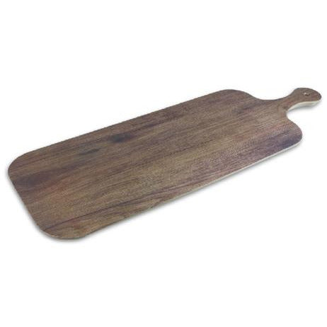Rectangular melamine serving board with imitation wood