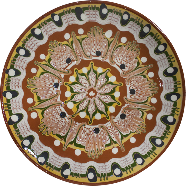 Flat plate with Troyan pattern 23cm