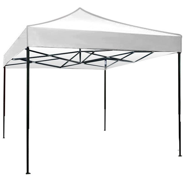 Pop up gazebo with waterproof cover and rust resistant frame white 3x3m