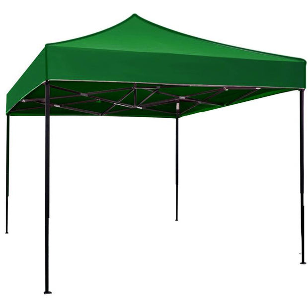 Pop up gazebo with waterproof cover and rust resistant frame dark green 3x3m