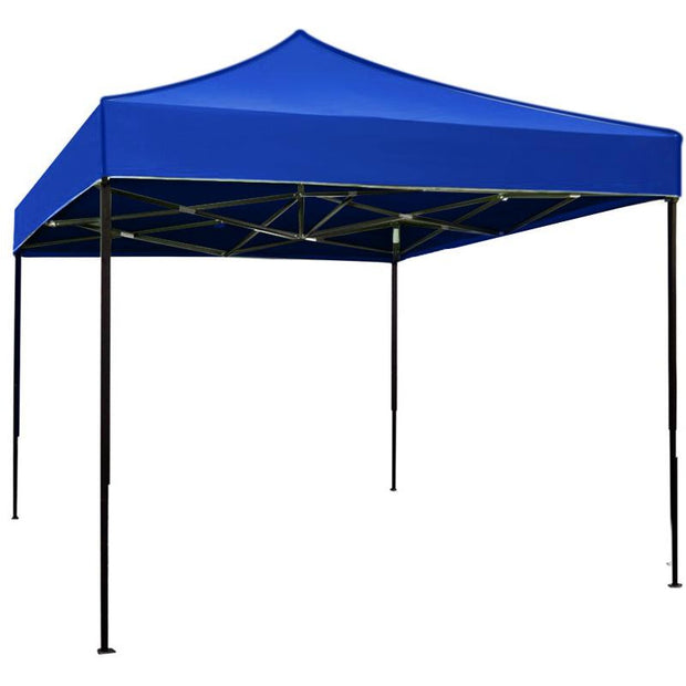 Pop up gazebo with waterproof cover and rust resistant frame blue 3x3m