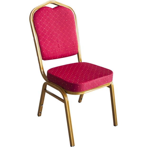 Catering chair with metal frame and red cushion seat RED 92cm