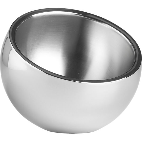 Stainless steel double walled bowl 17cm