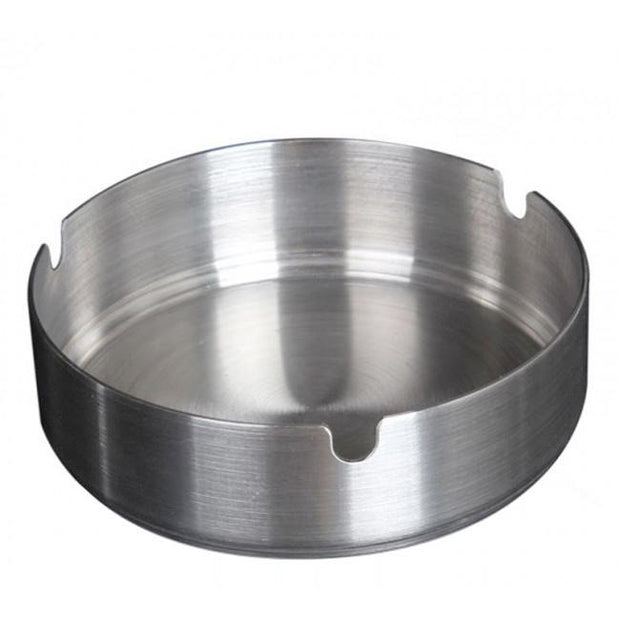 Stainless steel round ashtray "Stackable" 8cm