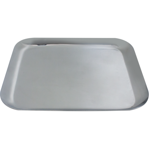 Square stainless steel serving tray 25cm