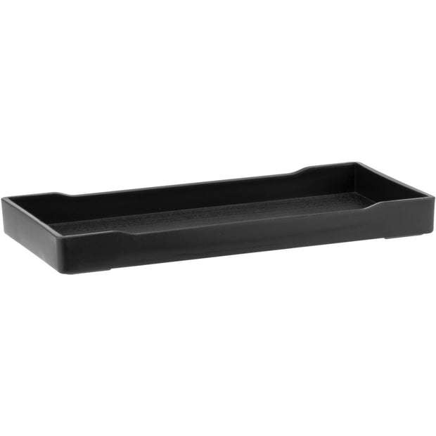 Rectangular tray for hotel supplies black 20x10cm