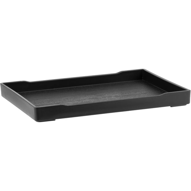 Rectangular tray for hotel supplies black 21x15cm