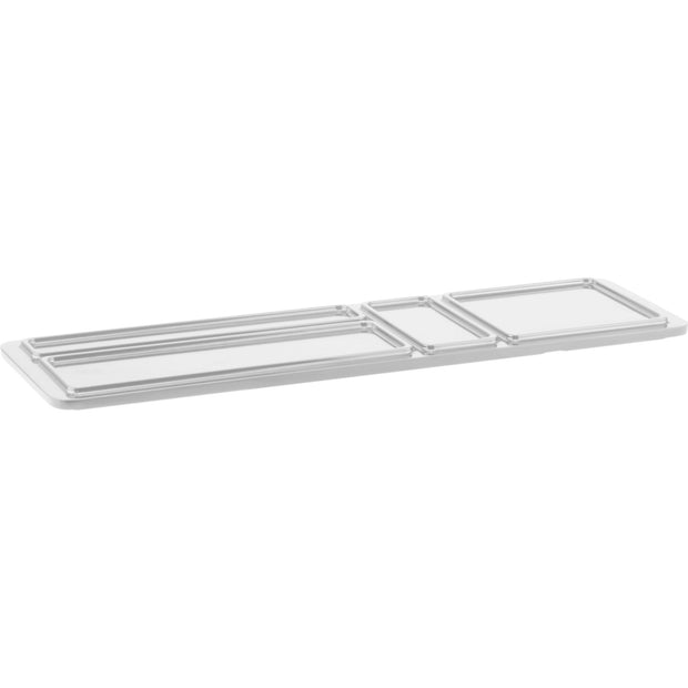 double sided tray for hotel room  bathroom amenities white 32.5x10.6cm