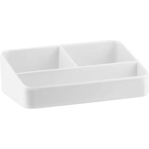 Hotel compliment tray with 3 compartments white 15.5x10.5cm