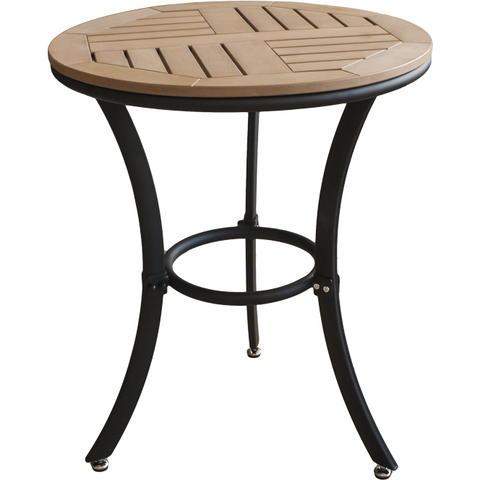 Round table "Plastic Wood Natural" 60cm