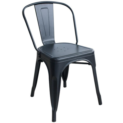 Metal chair "Antique" black matte 84cm