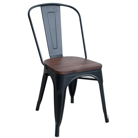 Metal chair "Antique" black matte 85.5cm