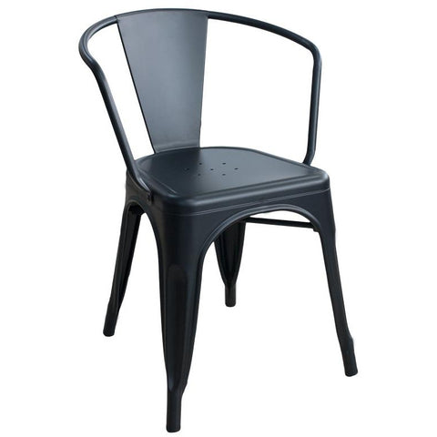 Metal chair "Antique" black matte 48cm