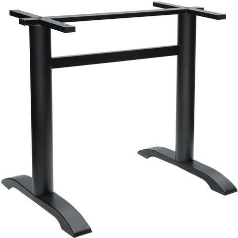 Metal stand for rectangular table black 62cm
