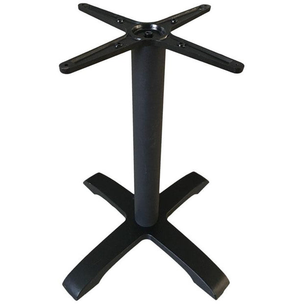 Wooden table top with metal stand 80cm