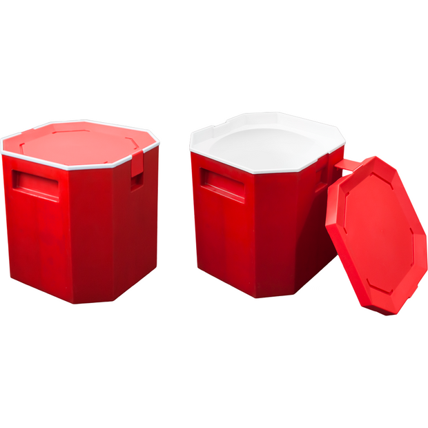 Insulated ice container red 13 litres