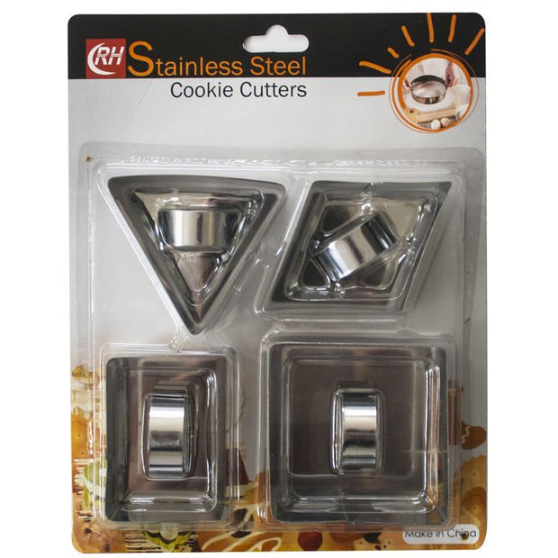Stainless steel cookie cutters set of four
