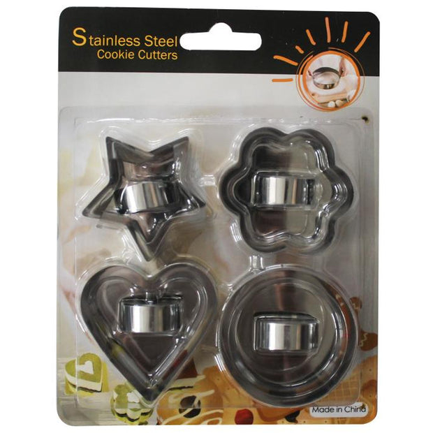 Stainless steel cookie cutters set of four