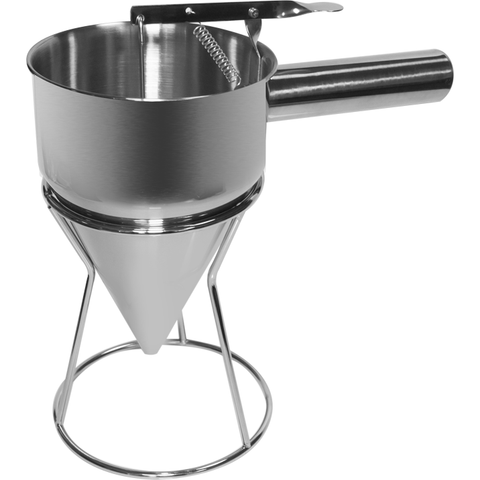 Stainless steel piston funnel 13x24cm