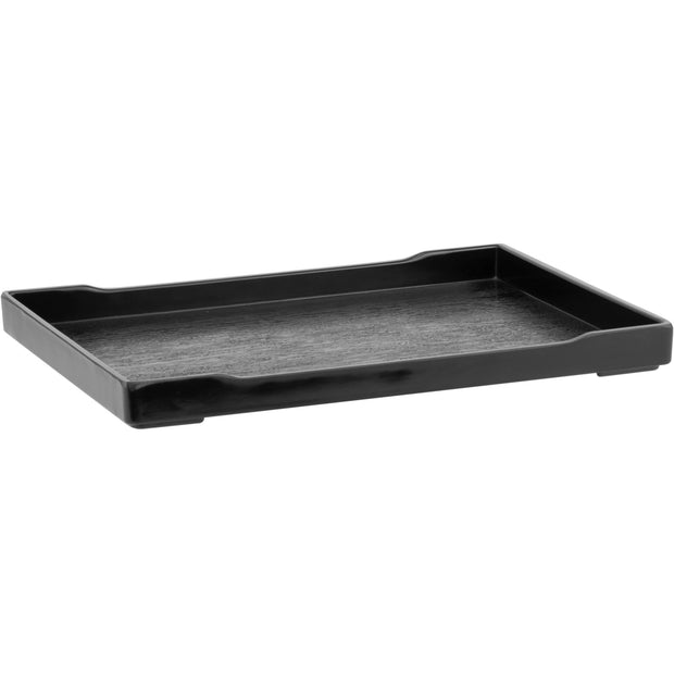 Rectangular tray for hotel cosmetics black 24.5x18.2cm