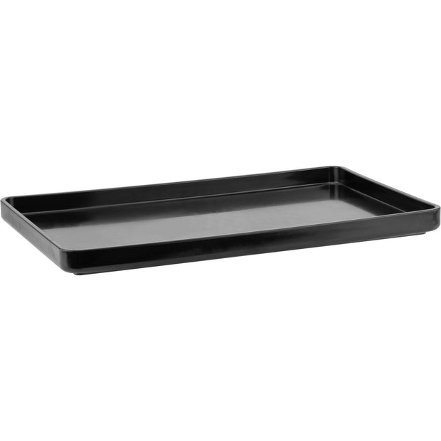 Rectangular tray for hotel supplies black 34x22cm