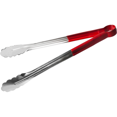 Steel tongs with silicone handle 30cm