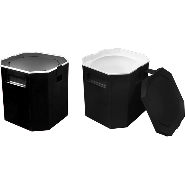Insulated ice container black 13 litres