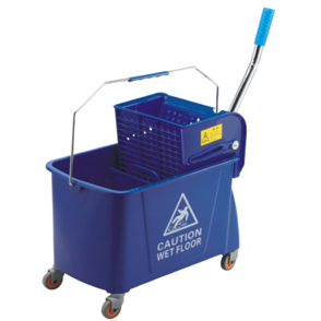 Single mop trolley with wringer "Blue" 20 litres