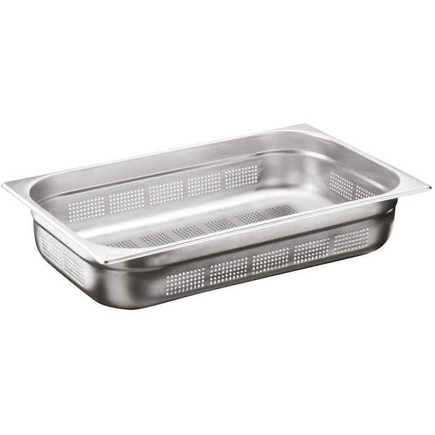 Stainless steel perforated gastronorm container GN 1/1 65mm