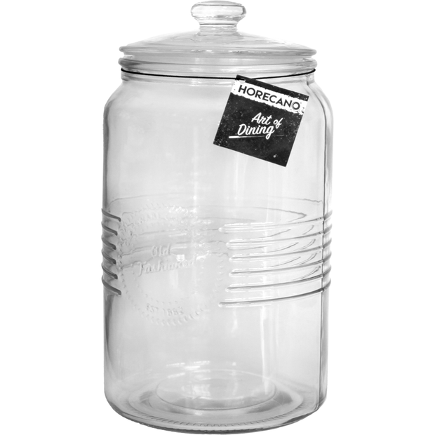Storage glass jar with glass lid 3 litres