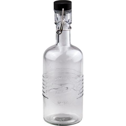 Glass bottle with black swing top lid 350ml