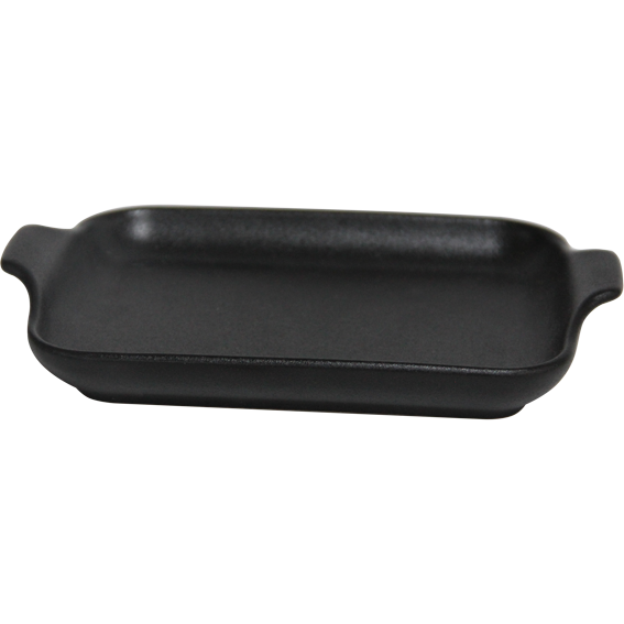 Ceramic rectangular platter black 31.5cm