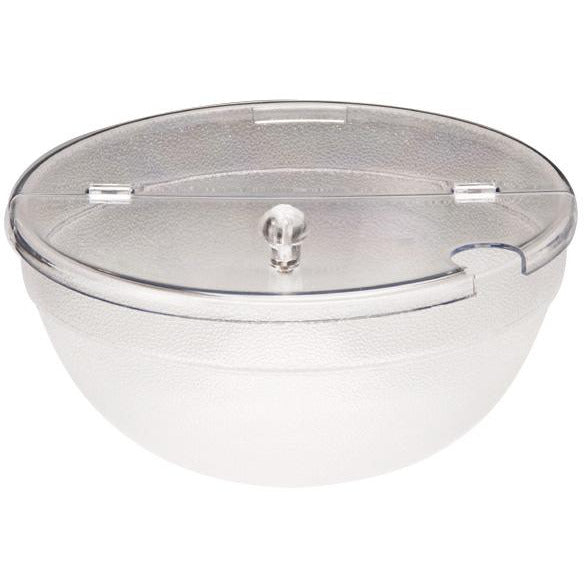 Melamine round bowl with lid White 23cm