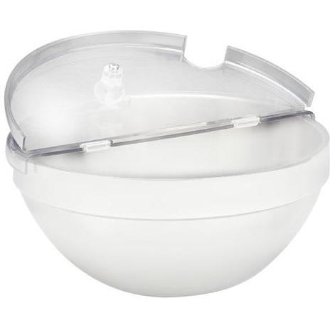 Melamine round bowl with lid White 23сm