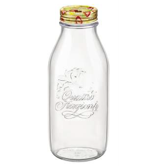 Glass bottle with lid 1 litre